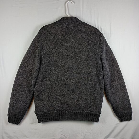 Boston Traders Cardigan Sweater Sherpa Lined Men Extra Large Gray Full Zip - Picture 3 of 9